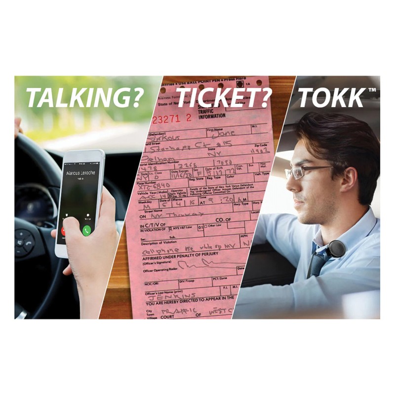 Tokk™ Tokk Bluetooth® Wearable Hands-Free Smart Assistant 3.0 Speaker (Black)