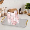 Acrylic Rectangular Serving Tray with Gold Handles,Coffee Table Living Room