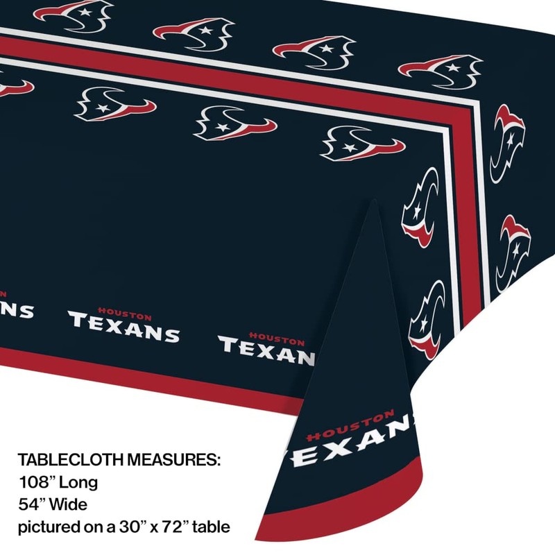 Trendware Houston Texans Plastic Tablecloths, 3 ct