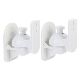Tofficu 2 Sets Speaker Wall Mount Brackets Durable Speaker Rack for Surround Sound Easy Installation for Home Office Rv More