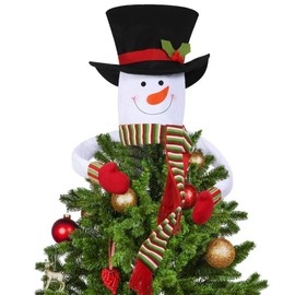 TOYMYTOY Christmas tree topper snowman hugger christmas snowman tree top hugger winter holiday home decor