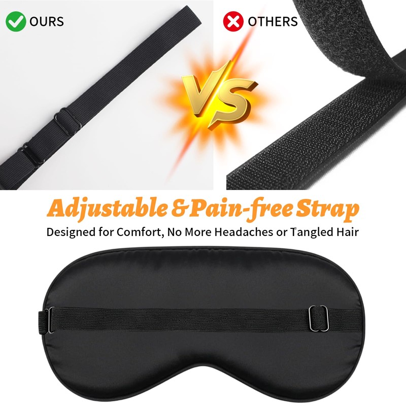 2 Pack Silk Kids Sleep Mask - Soft Skin-Friendly Adjustable