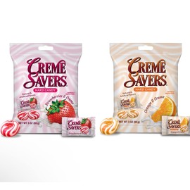 Creme Savers Strawberries and Oranges Creme Savers Hard Candy | 12 OZ Total - 4 bags