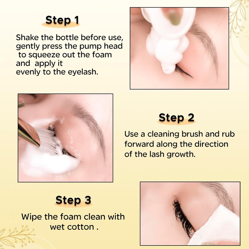 Lash Shampoo -100 ML Eyelash Shampoo Eyelash Extension Cleanser for
