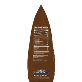 Ghirardelli 60% Cacao Chocolate Chip, 5lb Bag with Ghirardelli Stamped Barista Spoon