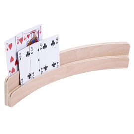Engelhart – 390816 – Wooden Playing Card Holder – Double 35 cm – Half Round