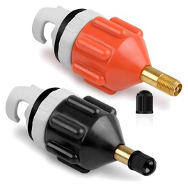 Amzlysdok 2 PCS Paddle Board Pump Adapter,High‑Pressure Inflator Nozzle,Premium Inflatable Boat SUP Pump Adapter,Paddle Board Air Pump Adapter,Fits Kayaks,SUPs,Stand Up Paddle Board(Orange & Black)