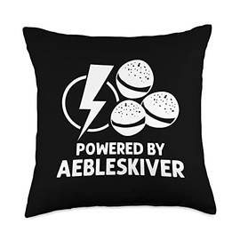 Aebleskiver Pancake Pan Recipe Mix Maker Danish Throw Pillow