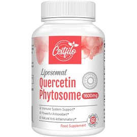 Quercetina Liposomal 1600mg + Bromelaina & Vitamina C | Alta Absorción 20X | 60 Cápsulas Blandas | Antiinflamatorio Natural y Antioxidante | Soporte Inmunológico | Cestfilo