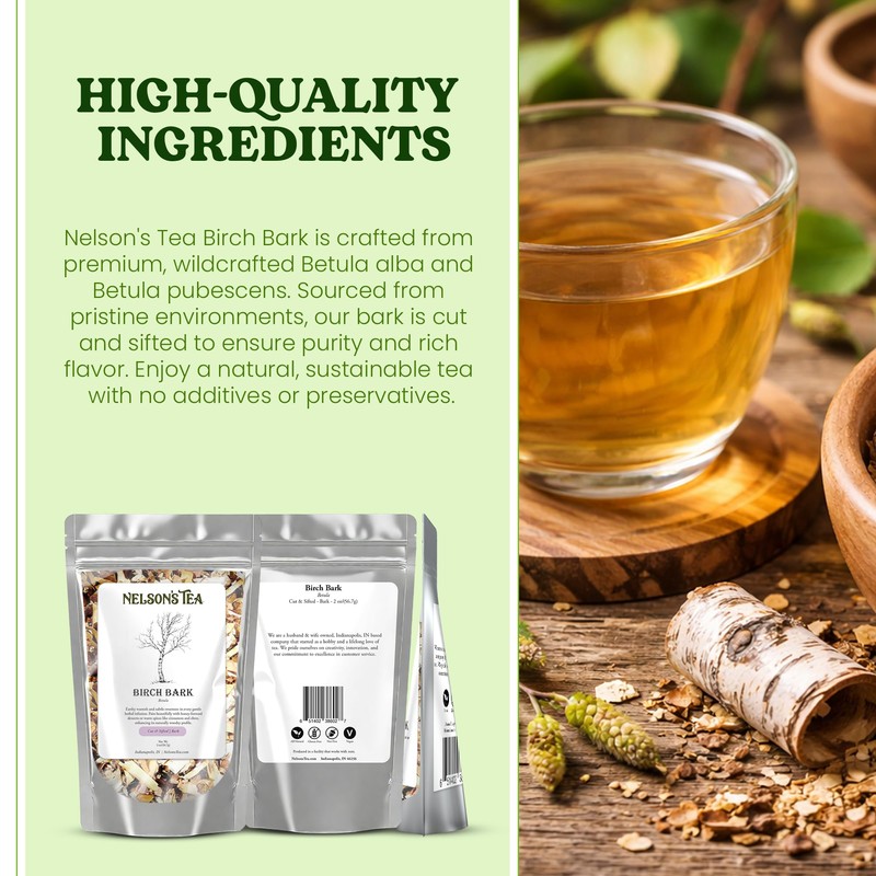 Nelson's Tea Birch Bark - Cut & Sifted Betula Alba
