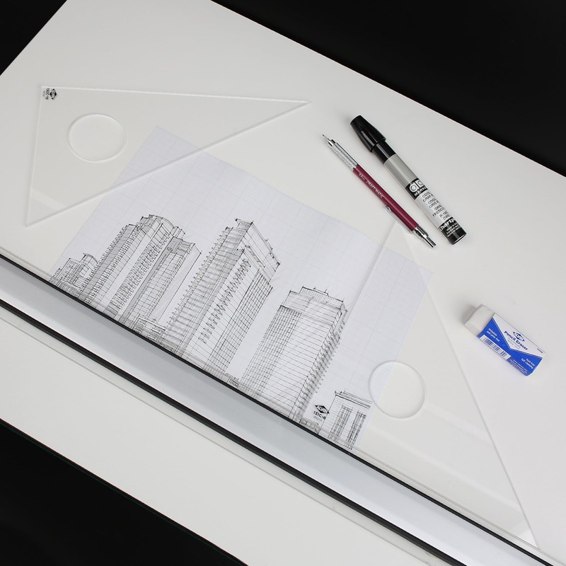 Alvin 130C-14 14 inch Clear Professional Acrylic Triangle 30/60