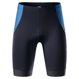 MY KILOMETRE - Pantalones cortos de triatlón para hombre con cordón ajustable y bolsillos en las piernas de fácil alcance, gamuza para carreras tri de larga distancia