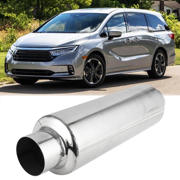 KEEPDSGN 3" IN/OUT 16" Long Exhaust Resonator Muffler Silencer For