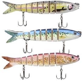 HappyLife (HS014-GKM-L) Big Bait Lure, Jig, Set of 3, Slow Sinking, Sea Fishing, River Fishing, Long Toss, Bass Fishing, Bass Bait, Sea Bass, Catfish, Riser, Huka Big Bait, with Case