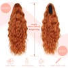 Ponytail Extension, Claw Clip Ponytail Extensions for Women Wavy Pony