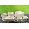 Bamboo Bowls Bamboo Eco-Friendly, Non-Slip Durable Cream Double Pet Bowl,