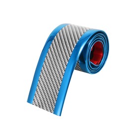 REPAIROCK 7cmx1 Meter Universal Door Sill Protector Edge Trunk Bumper Anti Scratch Scuff Guard Sticker DIY PC Cover Strip for Car Carbon Fiber Pattern Blue Auto Replacement Parts