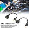 2PCS 6 Pin OBD‑OBD2 Motorcycle Diagnostic Scanner Cable Replacement for