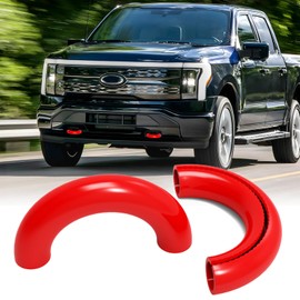 2-Pack Tow Hook Covers for Ford F150 (2004-2025) & Bronco (2021-2025) Base/Big Bend/Outer Banks, Fits Toyota Tundra (2017-2021), Durable ABS Plastic, Accessory Red