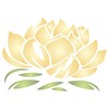 Lotus Flower Stencil - 16.5x11.5cm (XS) - Reusable Large Asian