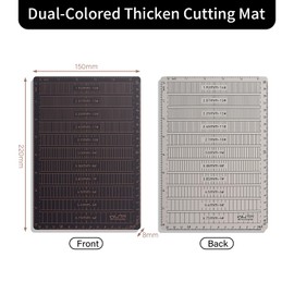 WUTA 8mm Thicken Cutting Mat Self Healing Cutting Mat, A5 Punching Board, Engraving Pad, Carving Knife Plate DIY Leather Craft Tools for Handcraft Project (8.6x5.9inch)