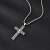 PDTJMTG Kreuz Kette Herren aus Sterlingsilber Unendlichkeit Keltischer Knoten Kreuz