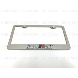 License Plate Frame 1pc 3D RALLIART Emblem Badge Stainless Steel Chromed Metal License Plate Frame