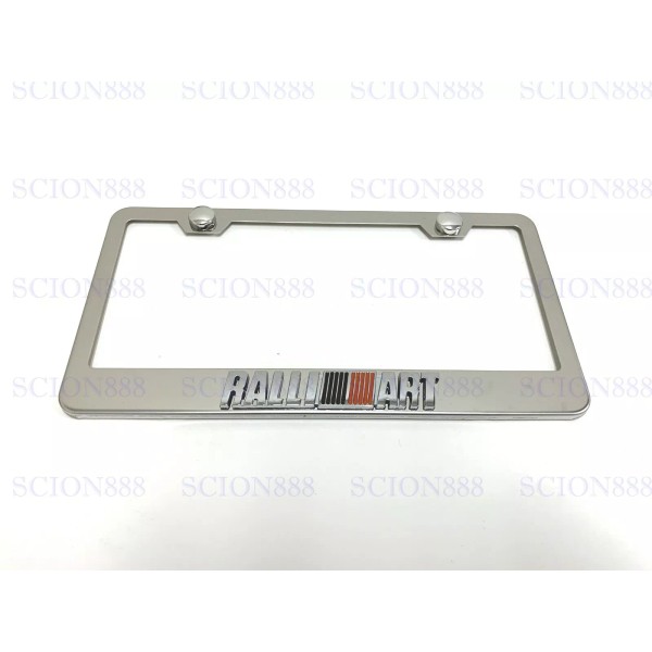License Plate Frame 1pc 3D RALLIART Emblem Badge Stainless Steel
