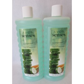 Avon Senses Cucumber Melon Bubble Bath  Lot of 2 Large 24 fl oz Each Bottle