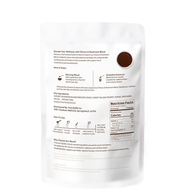 Chicory Root and Mushroom Blend, 6 Functional Mushrooms, Chicory Root