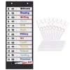 OFFSLIN Daily Schedule Pocket Chart, 13+1 Pockets Visual Classroom Schedule
