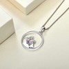 YL Mother Necklace 925 Sterling Silver Round Mom Pendant Created