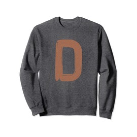 Creative Bold Leather Letter D - Design - Alphabet - Marker Sweatshirt