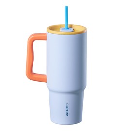 Carote Water Bottle, 36.2 fl oz (1,020 ml), Vacuum Insulated, Large Capacity Tumbler, Hot & Cold Stainless Steel Mug Bottle (Straw Included, Direct Drinking), Handle Included, Lightweight Design