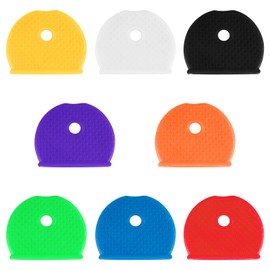 Uniclife - 32 fundas para llaves de 1 pulgada, protectores de cabeza de llave suaves y flexibles identificadores de llaves para llaves planas delgadas estándar (no adecuadas para llaves de forma