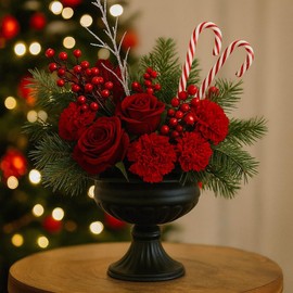 Koyal Wholesale Metal Black Ribbed Compote Vase, 10 Pack, 6.2x4.72x5.94 inches, Durable Home Decor