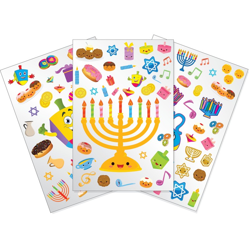 Hanukkah Window Clings Decals - Hanukkah Decorations Chanukah Window Clings