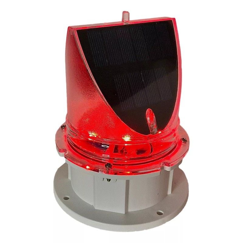 PilotLights.net Marine Solar Warning Light - PRO RED LED Marine