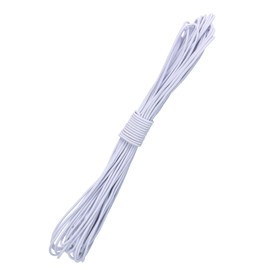 Bungee Cord White 2mm X 12M, Heavy Duty Elastic Shock Cord Nylon Stretch String Bungee Rope Elastic Rope for Luggage, Camping, Kayak, Tie Downs (White, 2mm x 12M)