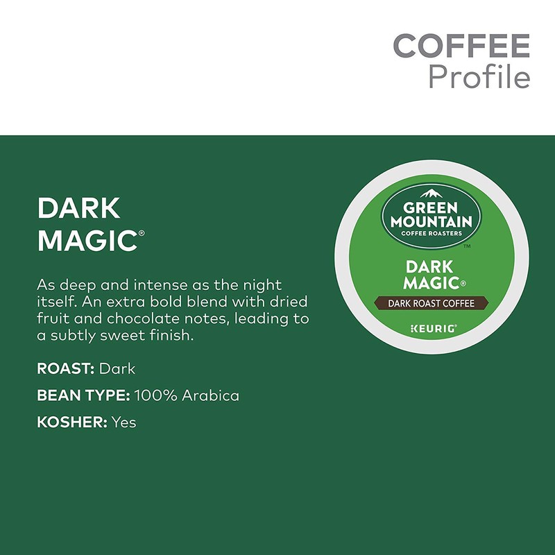Green Mountain Coffee Roasters Dark Magic Single-Serve Keurig K-Cup Pods,