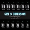 TOMICCA Coffin Shaped Short Nail Tips - 192PCS Half Matte