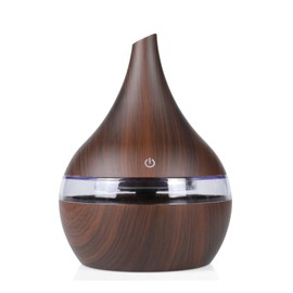 300ml Mini USB Humidifier for Bedroom & Plants, Portable Travel Cool Mist Humidifier - Small, Quiet with 3-Hour Timer Auto Shut-Off & 7-Color LED Light.