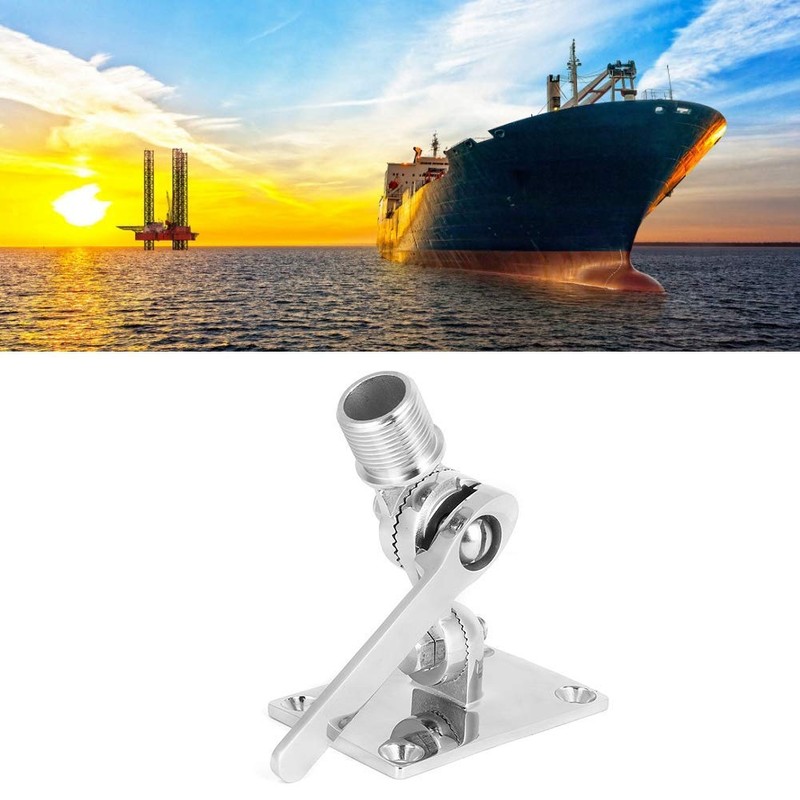 Aramox Antenna Base Talkie Mount, Marine FM Stainless Steel Talkie
