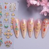 Celestial Nail Art Stickers, Gold Metallic Sun Moon Design Nail