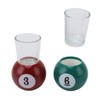 6pcs Billiards Pool Balls Shot Glasses Set Multicolor Pool Balls