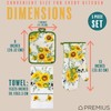 PREMIUS 5 Piece Sunflower Printed Kitchen Linen Set, 2 Cotton