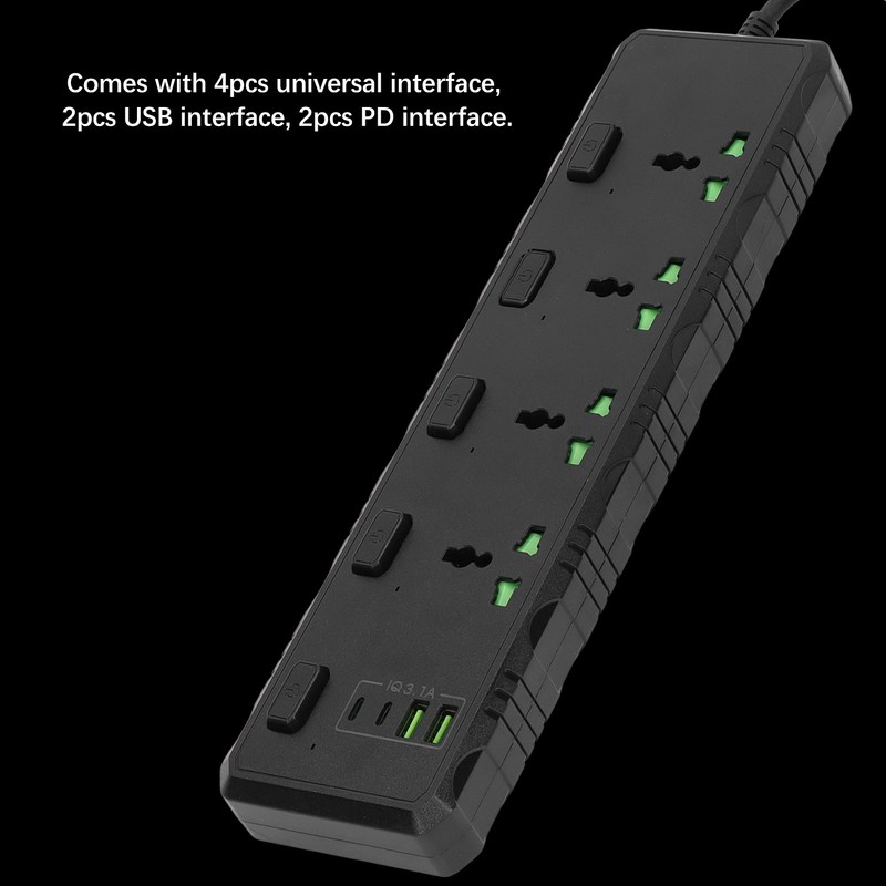 Power Strip Multifunction Universal USB PD PD Interface 110‑265V for