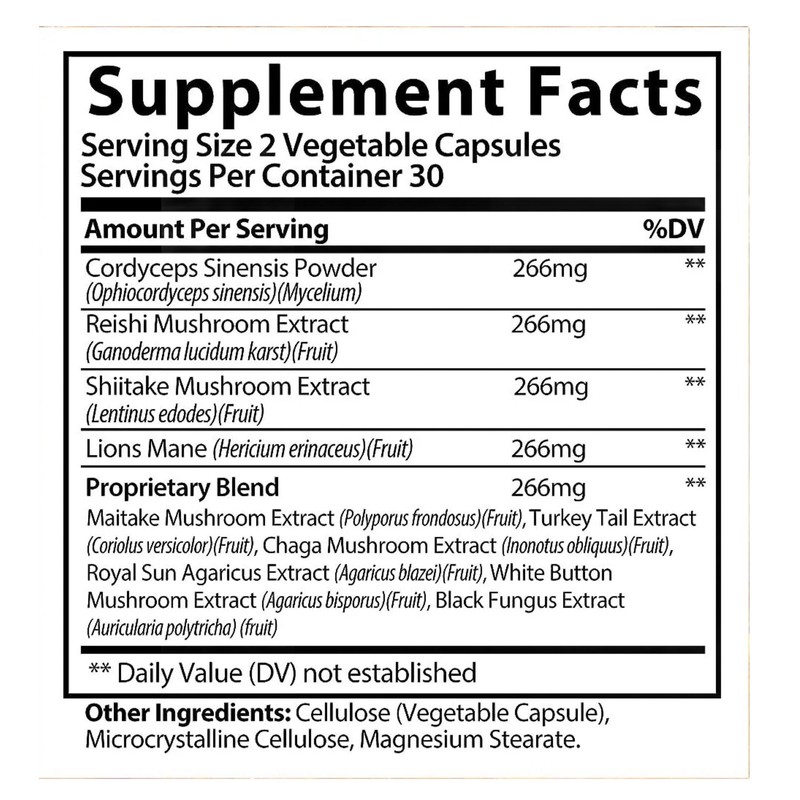 03/27 Mushroom Blend Nootropic Supplement w/ Lions Mane
