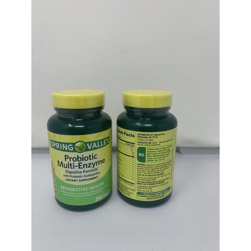Spring Valley 2x Spring Valley Probiotic Multi-Enzyme Digestive Formula Tablets