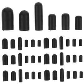 Gatuida Rubber Tapered Plug Set 80pcs Screw Tip Protectors Pipe Protection Caps Vacuum Caps for Automotive Black